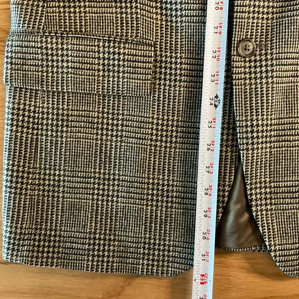 Polo University Club Ralph Lauren Wool Blazer 39R Brown Glen Plaid Sport Coat